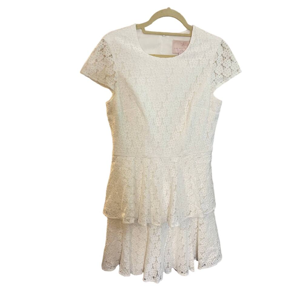 Gal Meets Glam Lace Tiered Dress Sz 10